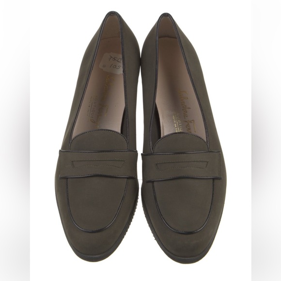 EUC Salvatore Ferragamo Olive Green Loafers - Picture 1 of 5